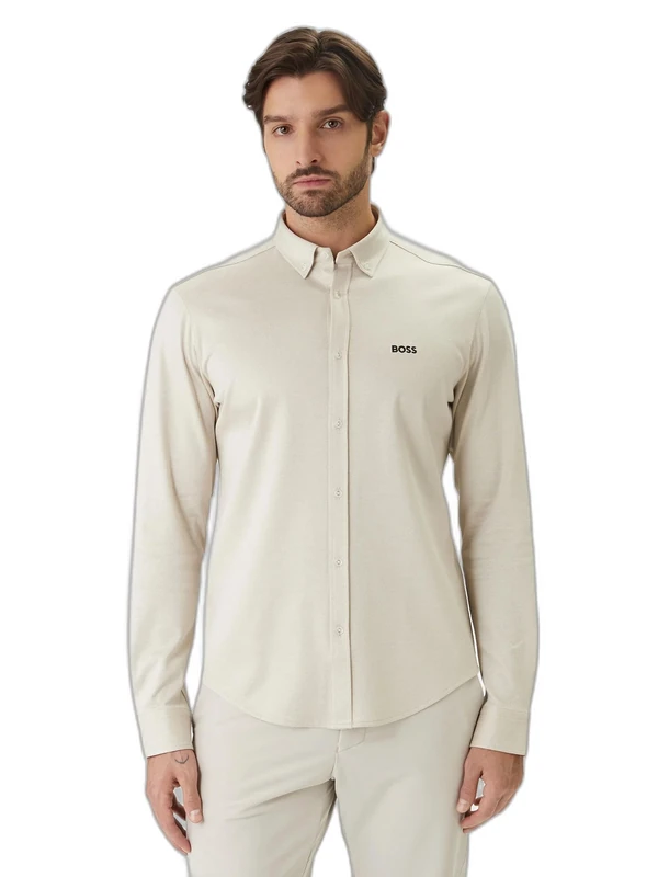 BOSS Men's St_Motion L 10263169 01 Shirt, 026dark Grey, S - Image 1