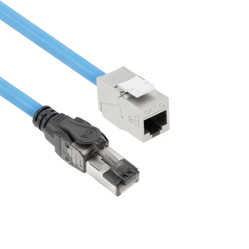 ACT CAT6A S/FTP 50m Pre Assembled 4PPoE 100W Support 23AWG B2ca Rated RJ45 Connector High Risk Environments Male to Female - FB0150