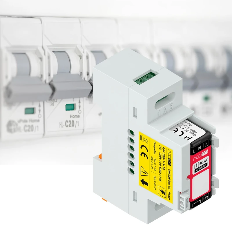 NodOn - Power DIN Rail Box for NodOn Zigbee and EnOcean Modules, Pack of 5, Accessory, Electrical Panel, Compatible with SIN-(x)-1-20, SIN-(x)-1-21, SIN-(x)-FP-21 Modules