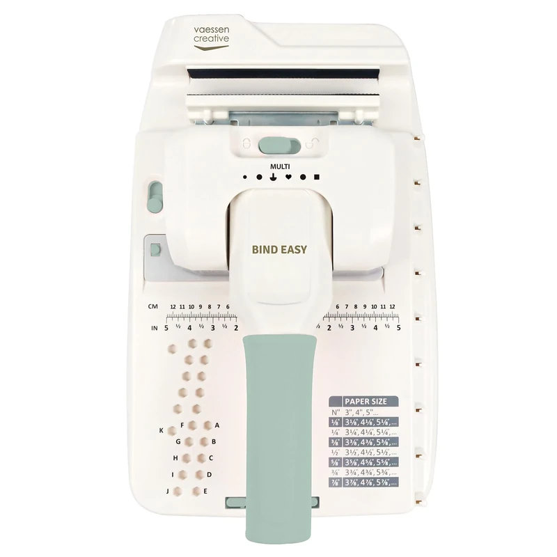 Vaessen Creative Book Binding Kit - Bind Easy Wire Binding Machine with Binding Wires, Disc Rings and Punch Cartridges - Bookbinding Supplies for Notebooks, Documents, Photo Albums and Journals