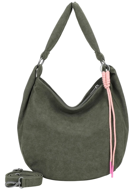 Fritzi aus Preußen shoulder bag cross body bag Sue01 Suede Jacky Hobo Bag Soft Dark Olive
