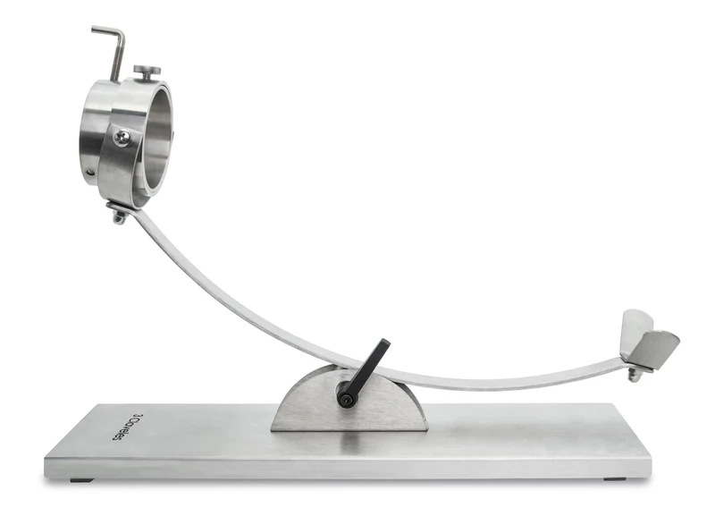 Stainless Steel Swinging Ham Stand | Base 50 x 18 cm, Swivel Head, V-Clamp with Spike | Professional Design, Stable and Easy to Clean | Ideal for Hams of Any Size
