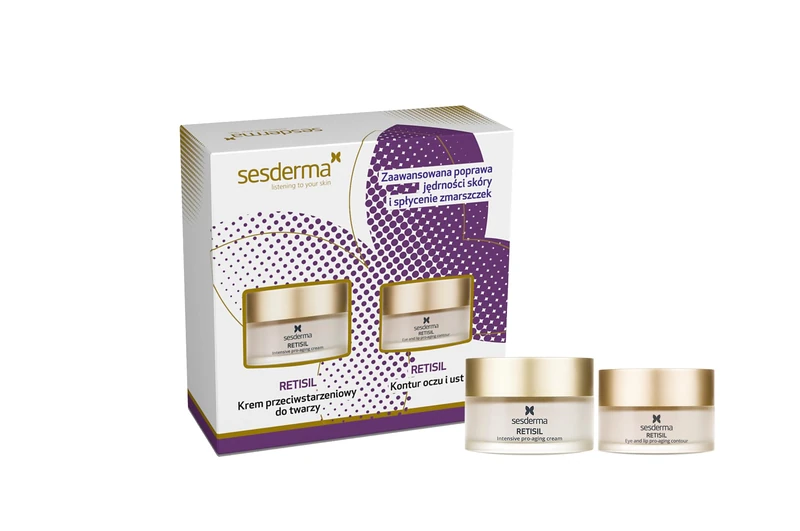 Sesderma RETISIL Gift Set - Anti-Ageing Face Cream 50 ml + Eye & Lip Contour 30 ml - With Retinoid HPR, Hyaluronic Acid & Growth Factors - Regenerating Care Against Wrinkles