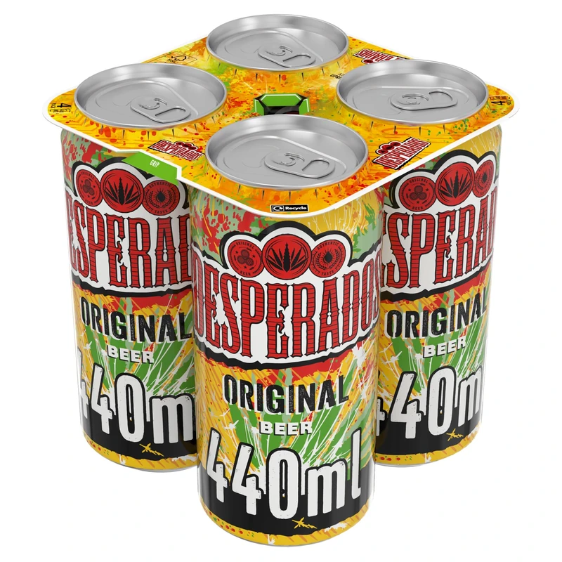 Desperados Tequila-Flavoured Beer, Premium Lager with Tequila, 5,9 percent ABV, 1 pack, 6 x (4 x 440ml) Cans, Bold and Refreshing Party Favourite