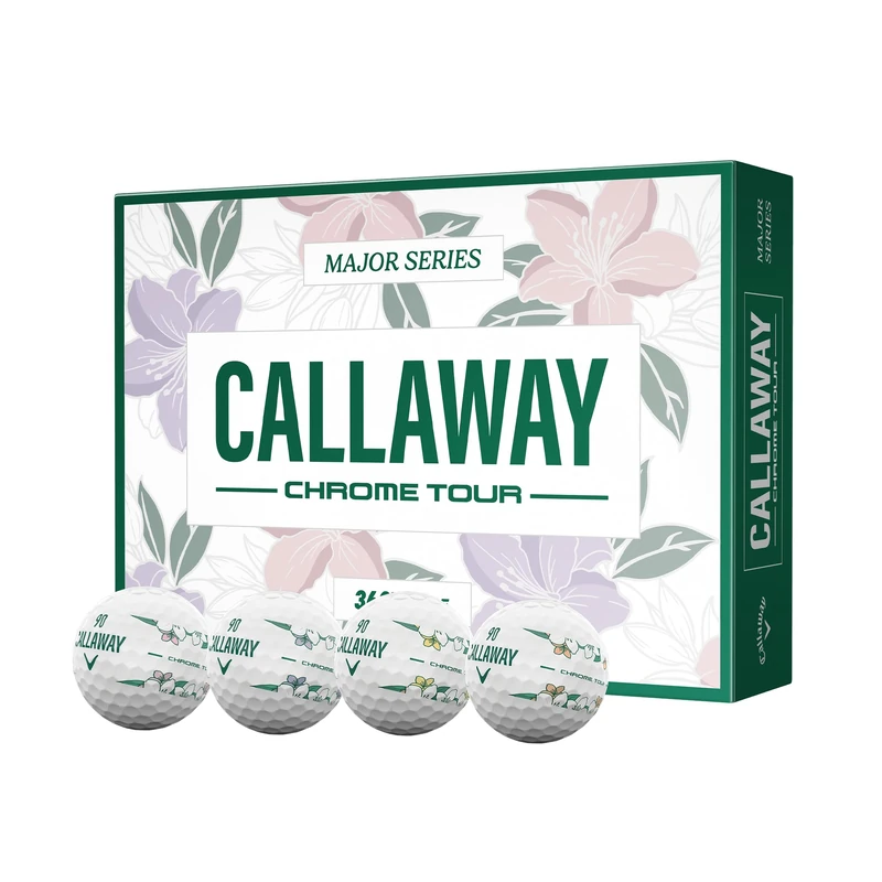 Callaway Golf Chrome Tour 2026 Limited Edition Truvis Golf Balls, April Major Stripe