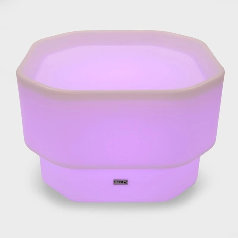 tickit Discovery Glow Mini Tuff Table – Colour-Changing Sensory Table with Remote-Control LED, Ideal for Individual or Group Play, Compatible with Discovery Range Accessories