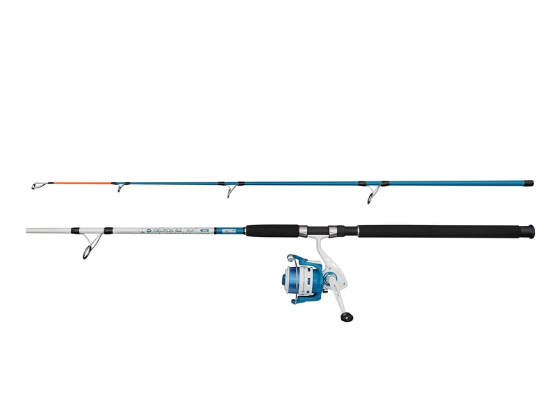 Mitchell Neuron SW II Boat Rod & Reel Combo | Saltwater Boat Fishing Set | Carbon Composite Blank | 1+1 Bearing Reel | Graphite Body & Rotor | Pre-Spooled Ready-to-Fish | 5000 | 2.40m | 80-150g