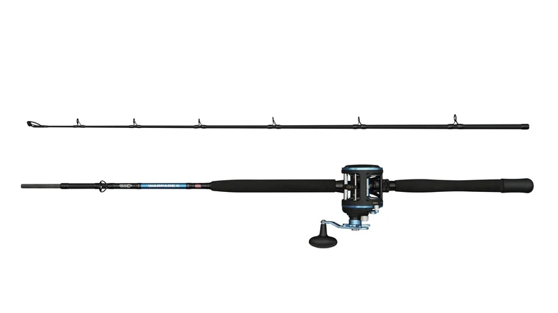PENN Warfare II Rod & Reel Combo | All-Round Saltwater Fishing Set | Graphite Frame & Side Plates | 2 Ball Bearings | Carbon Composite Blank | RH Retrieve | 20-30lb Line Class |3000 | 2.13cm