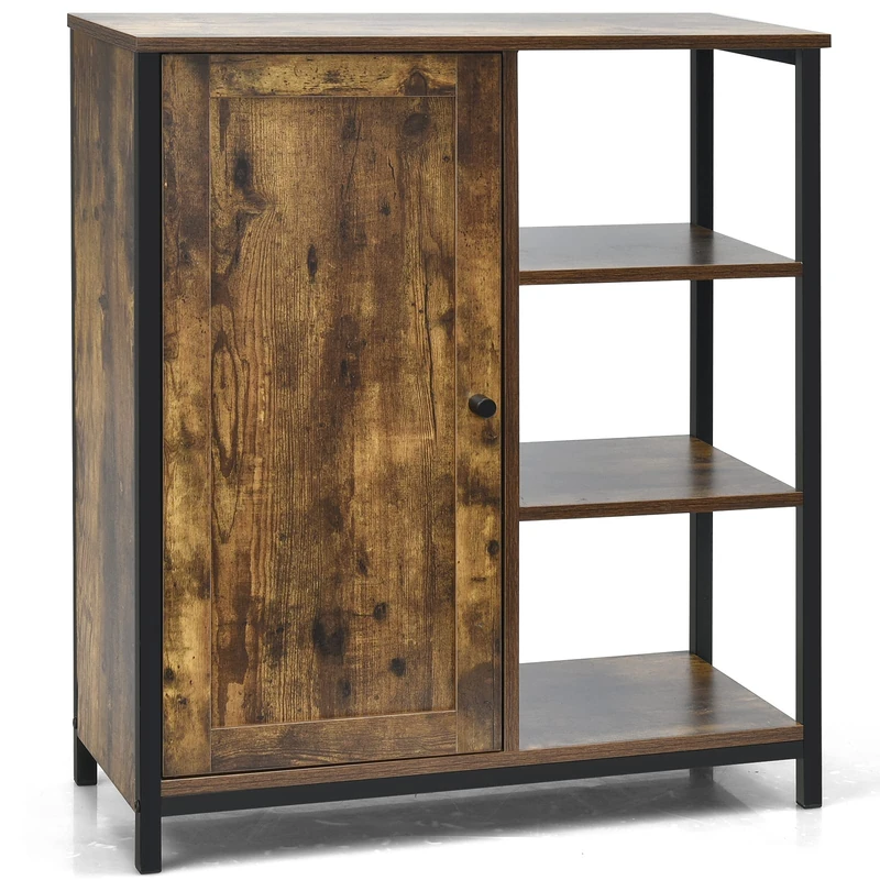 GiantexUK Industrial Kitchen Sideboard, Buffet Cabinet (1 Door, 70x30x81cm)