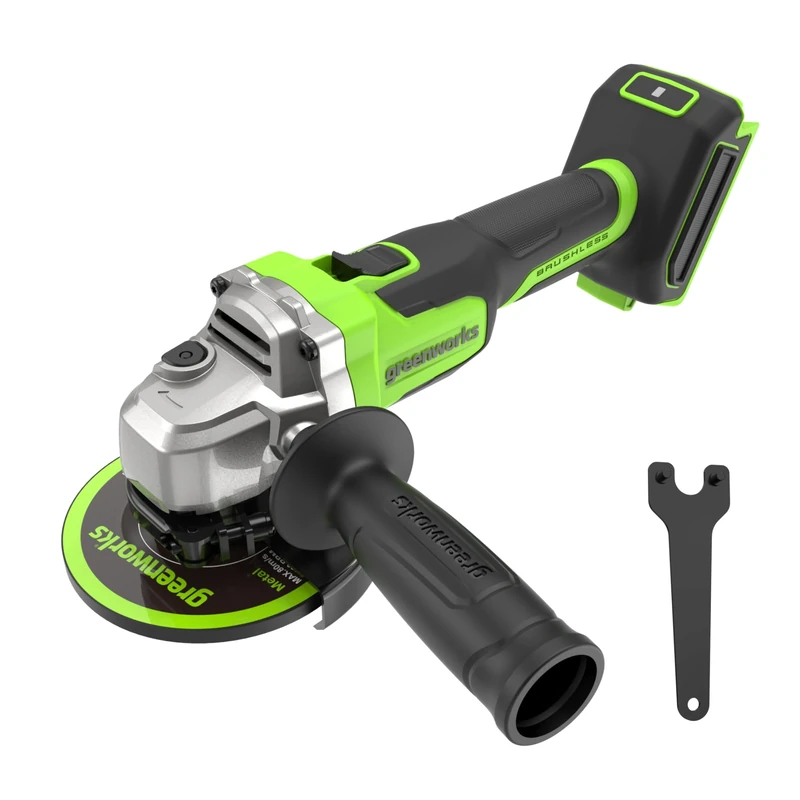 Greenworks 24V Cordless Angle Grinder 125mm Disc Blade, 8500RPM, 700W, Brushless Motor, Left or Right Handed Without Battery & Charger AG370