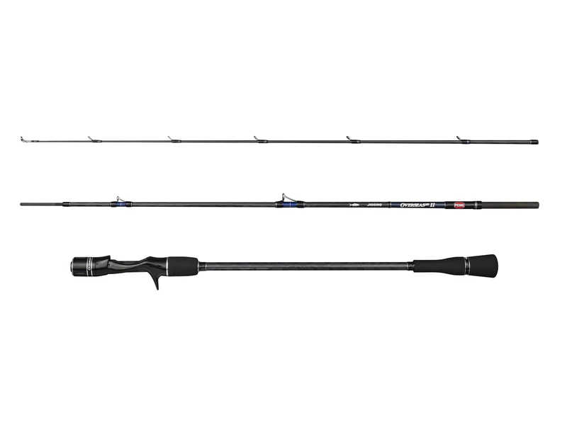 PENN Overseas XT II Jigging Baitcasting Fishing Rod | Saltwater Casting Rod for Tuna, Amberjack & Big Game | Lightweight Carbon Blank | Fuji Alconite Guides | Ergonomic EVA Handle | 1.90m | Max 200 g
