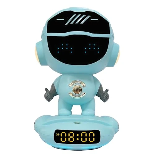 Vestamore Wireless Ai Speaker with Voice Control, Clock, Night Light, Tf Card Slot, 1800Mah Battery, Sky Blue