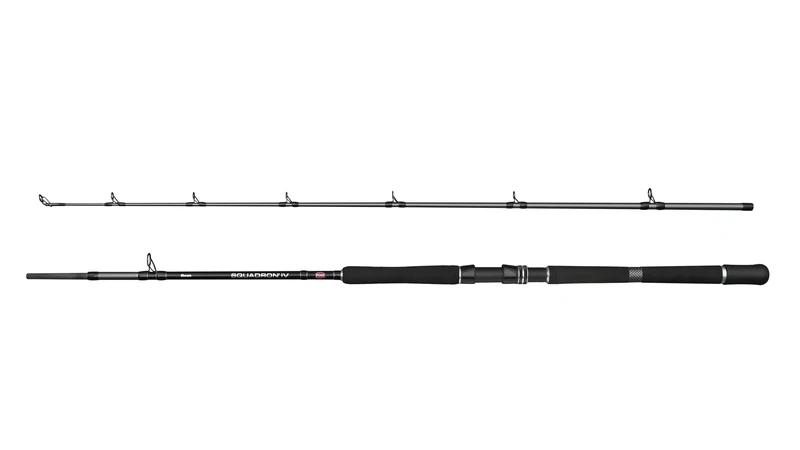 PENN Squadron IV Baitcasting Fishing Rod | Saltwater Boat Fishing Rod | Sea Casting | 24T Carbon Blank | PENN Dura-Guides | High-Density EVA Handle & Gimbal with Cover | 2.10m | 30-50lb