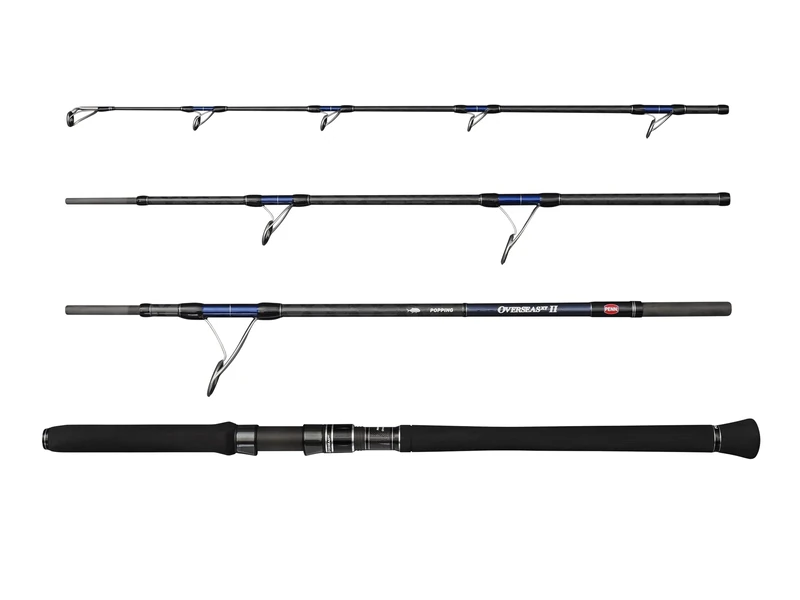 PENN Overseas XT II Popping Fishing Rod | Saltwater Spinning Rod for Tuna, GT, Amberjack & Barracuda | Long Distance Popper Casting | Carbon Blank | Fuji Alconite Guides | 2.50m | 80-220 g