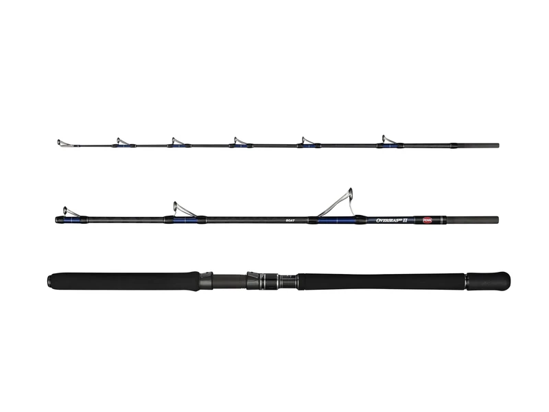 PENN Overseas XT II Boat Fishing Rod | Saltwater Casting Rod for Shads, Jigs & Bait | Offshore & Inshore Big Game | High-Modulus Carbon Blank | Fuji Alconite Guides | EVA Handle | 2.04m | 12-20lb