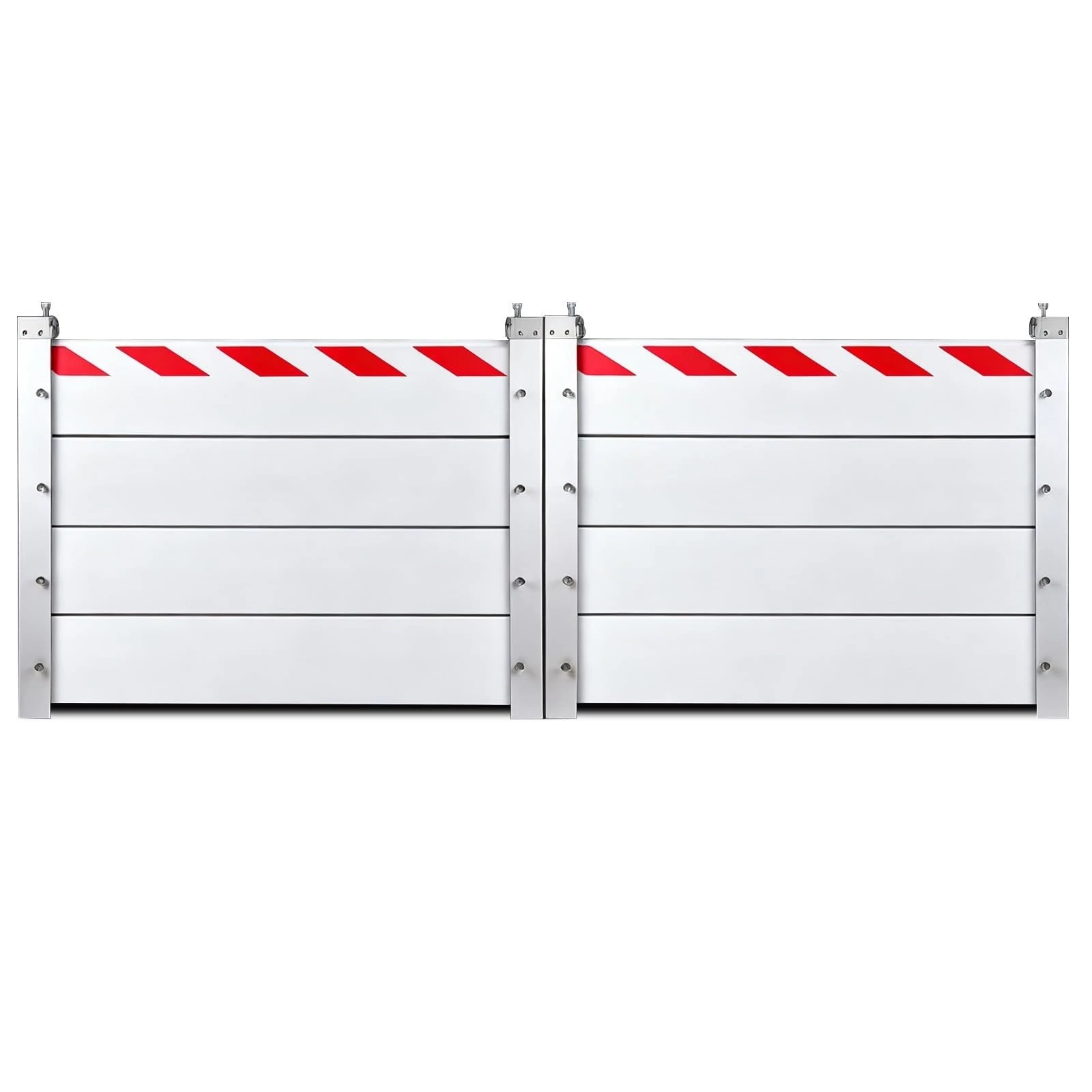 L 4.28m x H 100cm Reusable Aluminum Flood Protection Barrier, Flood Water Barrier for Door Flood Barriers for Home Heavy Duty Stackable Baffle Flood Shield for Basement, Subways, Roads