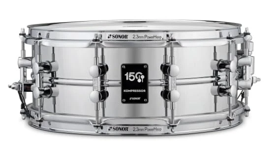 SONOR KS 14575 SDS KOMPRESSOR 14 X 5.75 Chrome Steel 150TH Birthday Snare Drum