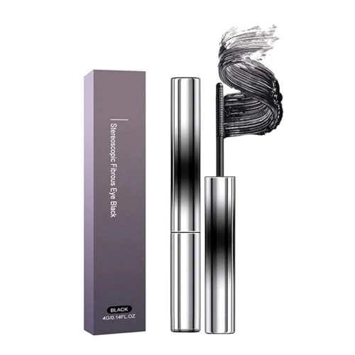 3D Curling Mascara, Volumizing Waterproof Smudge Proof No Flaking, Long Lasting Eye Makeup For Sensitive Eyes, Lash Enlarging Effect For Daily Use (Black)