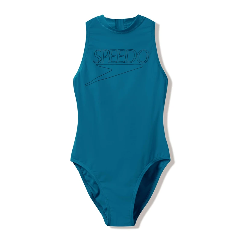 Speedo Women's Endurance+ Logo Hydrasuit Swimsuit, SPEEDO Black/SM, 42