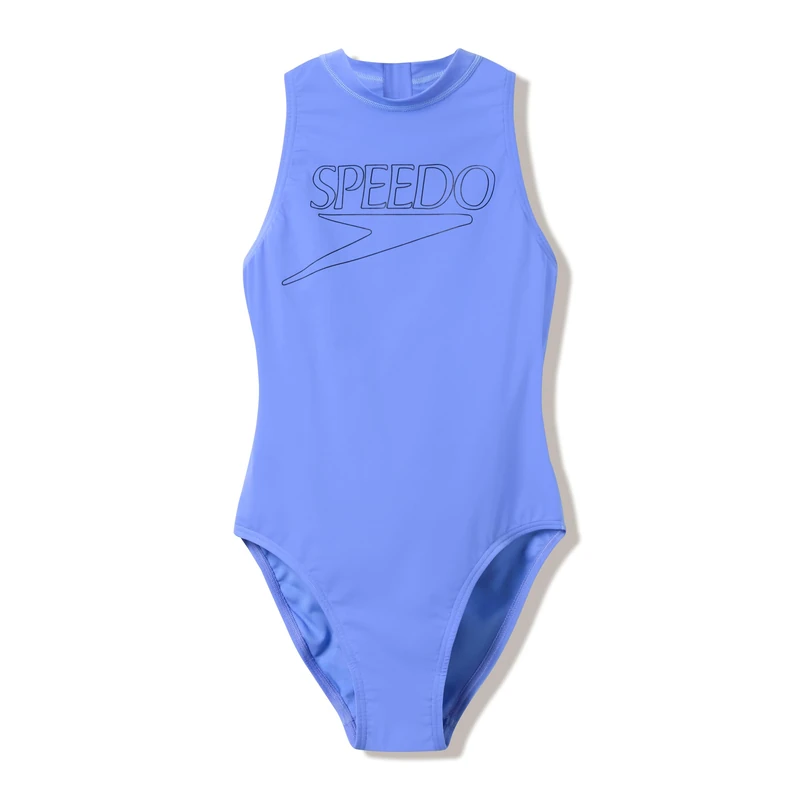 Speedo Women's Endurance+ Logo Hydrasuit Swimsuit, Charcoal, 44