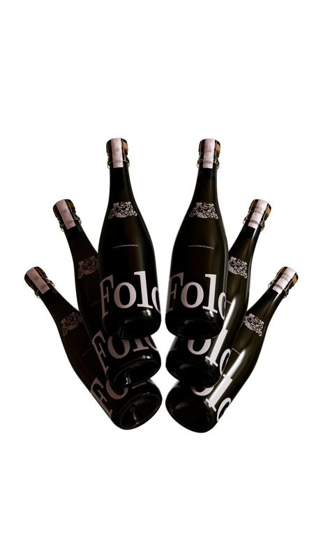 Folc English Sparkling Rosé Wine, Elegant, Complex & Refined, Fresh Strawberry & Rose Petal Flavours, Traditional Method, Crafted in Kent, 750ml, Celebrations & Special Occasions (6 Bottle)