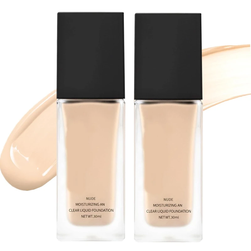 Foundation for Women over 60, Full CoverageFoundation for Mature Skin, Face Foundations, Matte foundation, makeup Foundation, Lightweight Soft Oil Control Concealer,Long Lasting Waterproof (2PCS)
