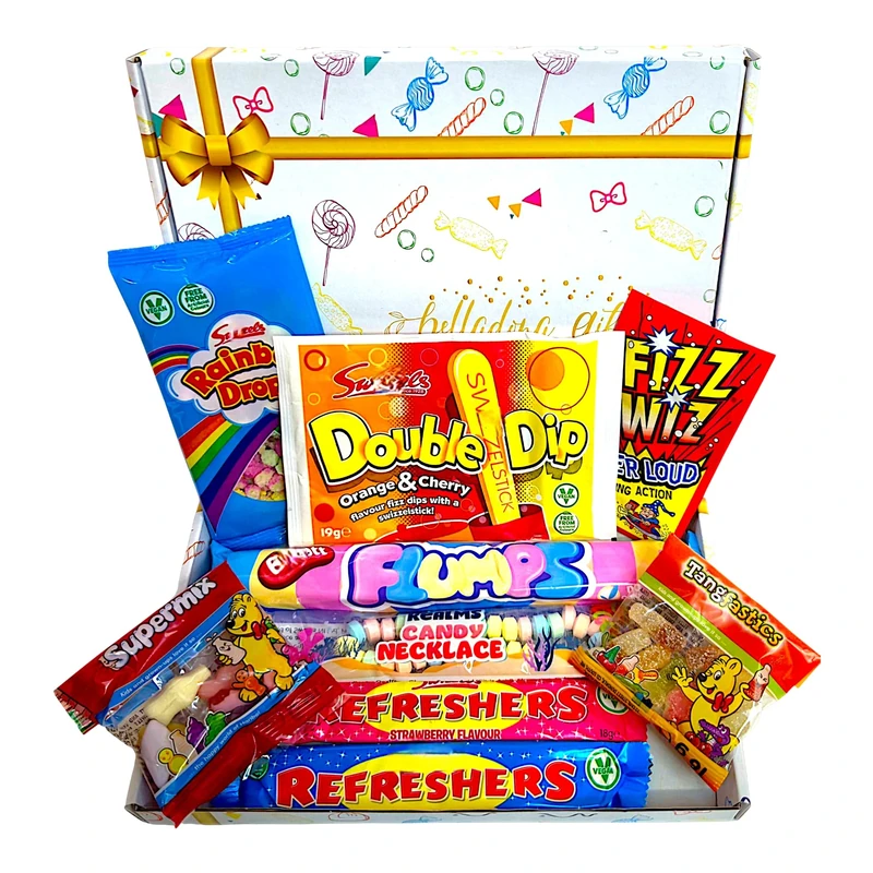 Taste The Past With Retro Sweets | Letterbox Friendly Sweet Box | Old Fashioned Sweets Gift Box & Assorted Sweets Hamper | Birthday Sweets Gift for Him & Her