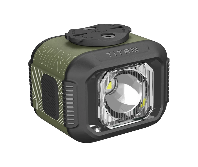 Moon Light the Way You Ride On Titan Mini Green 700 Lumens Front Bicycle Light, IPX7, Max Runtime 300 Hours