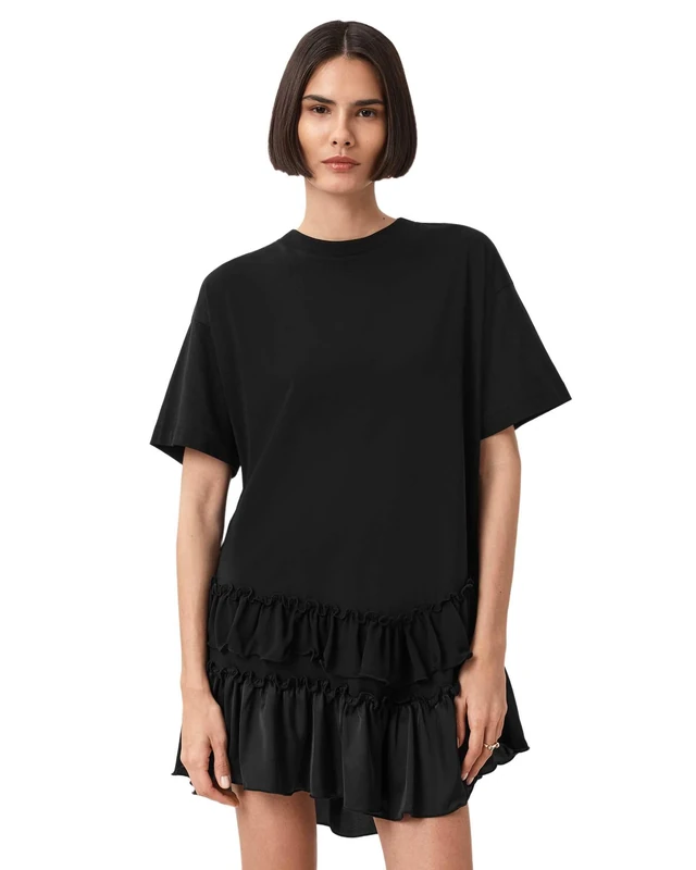 Allsaints Women's Feyre Dress, Black, L - Image 1
