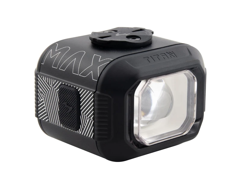 Moon Light the Way You Ride On Titan Max Black 1700 Lumens Front Bicycle Light with Wireless Remote, IPX7, Max Runtime 140 Hours
