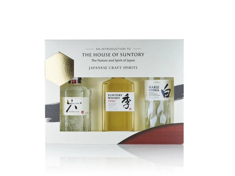 House of Suntory Trilogy Whisky, Gin, Vodka Gift Pack 3 x 20cl