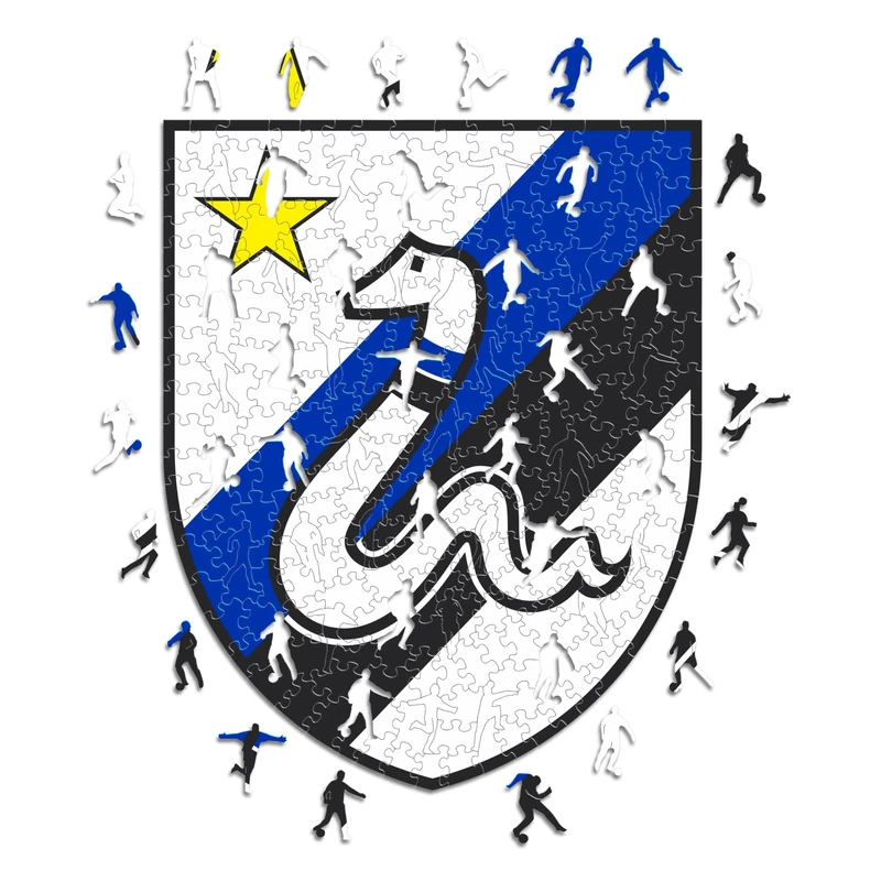 Iconic Puzzles - Inter, Retro Logo, Officially Licensed Wooden Puzzle, 100% Sustainable, Gift for Adults and Children, Size M, 270 Pieces