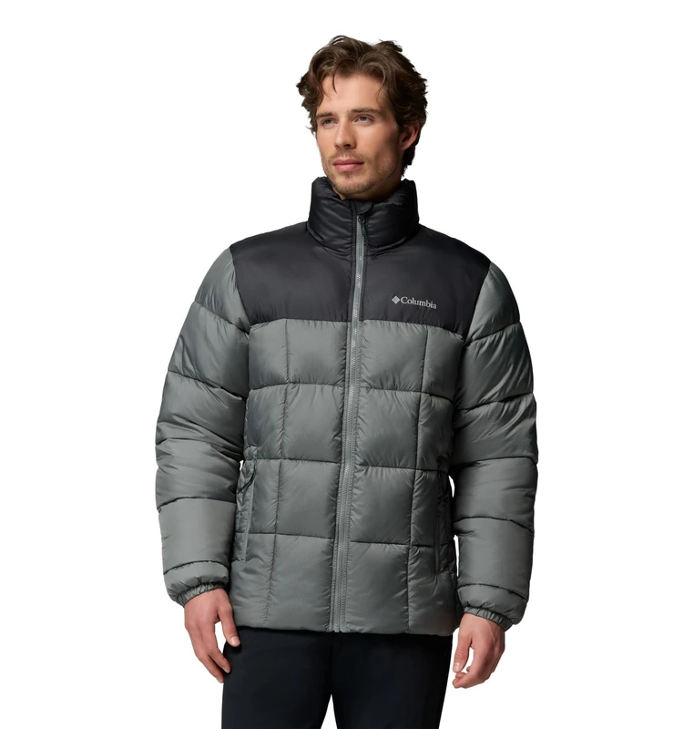 Columbia Men's Puffect 4 Jacket, Puffer Jacket, Sedona Sage/Shark, Medium