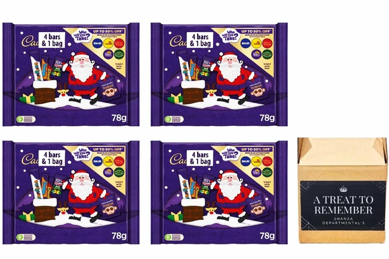 New Christmas Chocolate Selection Pack 78g (Pack of 4) | Festive Selection Boxes for Kids | Perfect Stocking Fillers & Christmas Gifts | Classic Treats