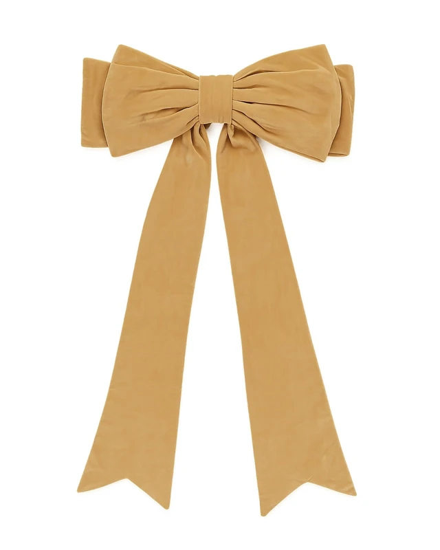Large Gold Velvet Christmas Bow, 140 cm