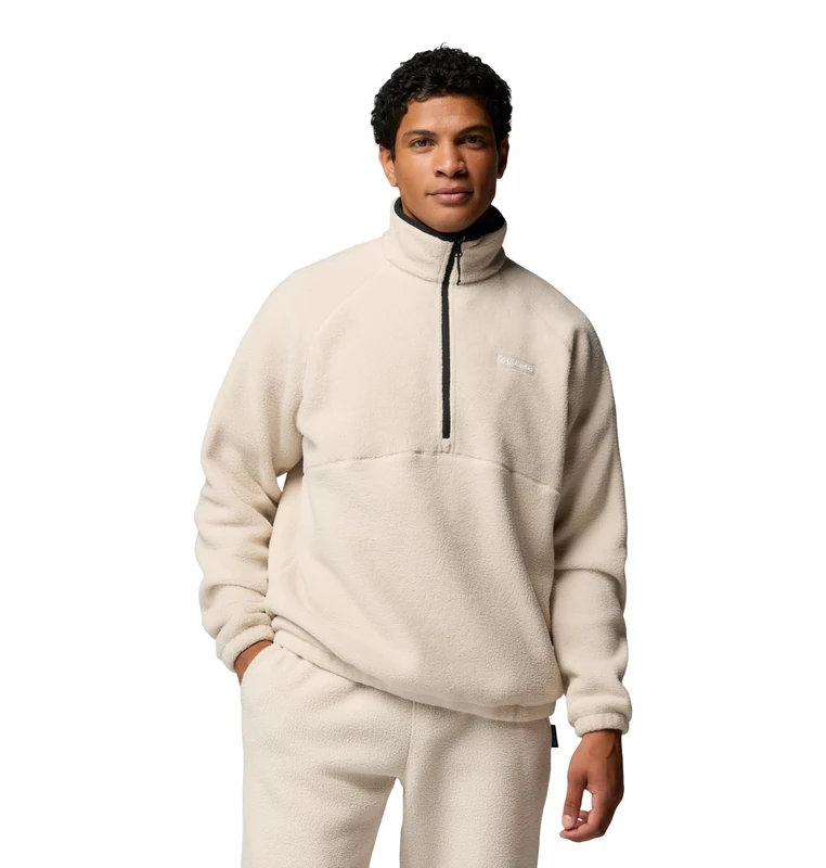 Columbia Men's Timber Crest Mtr Fleece Half Zip, Fleece Pull Over, Dark Stone, Small