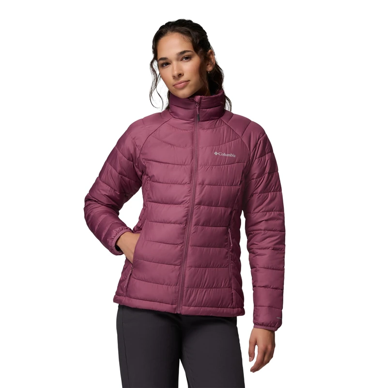 Columbia Women's Powder Lite 2 Full Zip Jacket, Puffer Jacket, Antique Mauve, Large