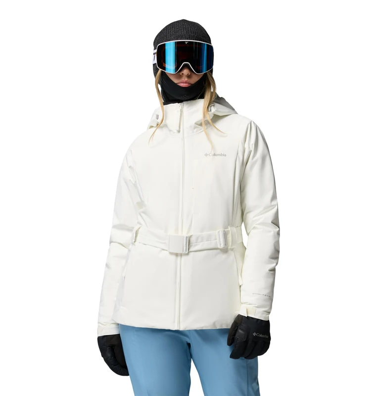 Columbia Women's Ava Alpine Belted Insulated Jacket, Ski Jacket, Sea Salt, X-Small