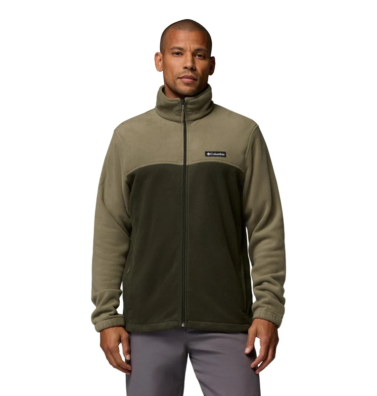 Columbia Men's Steens Mountain Full Zip 2.0, Full Zip Fleece Jacket, Stone Green/Greenscape, Large