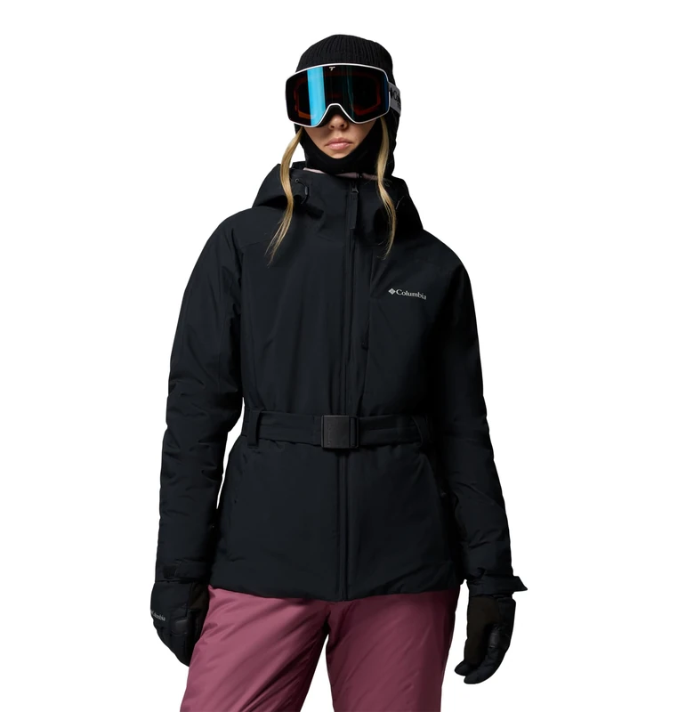 Columbia Women's Ava Alpine Belted Insulated Jacket, Ski Jacket, Black, Medium