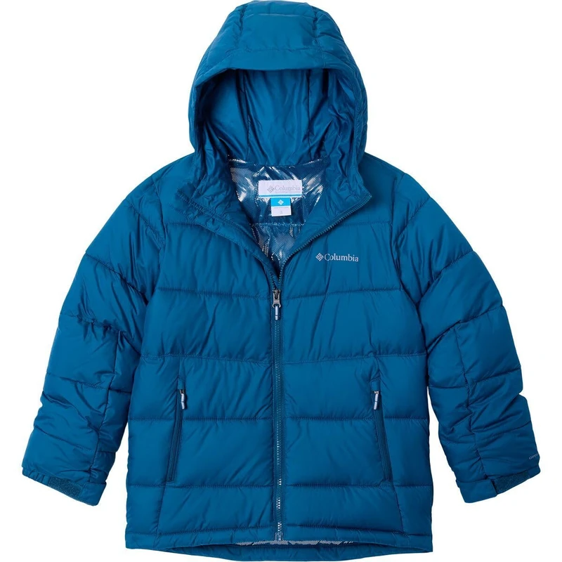 Columbia Youth Pike Lake 2 Hooded Jacket, Hooded Puffer Jacket, Phoenix Blue, Small