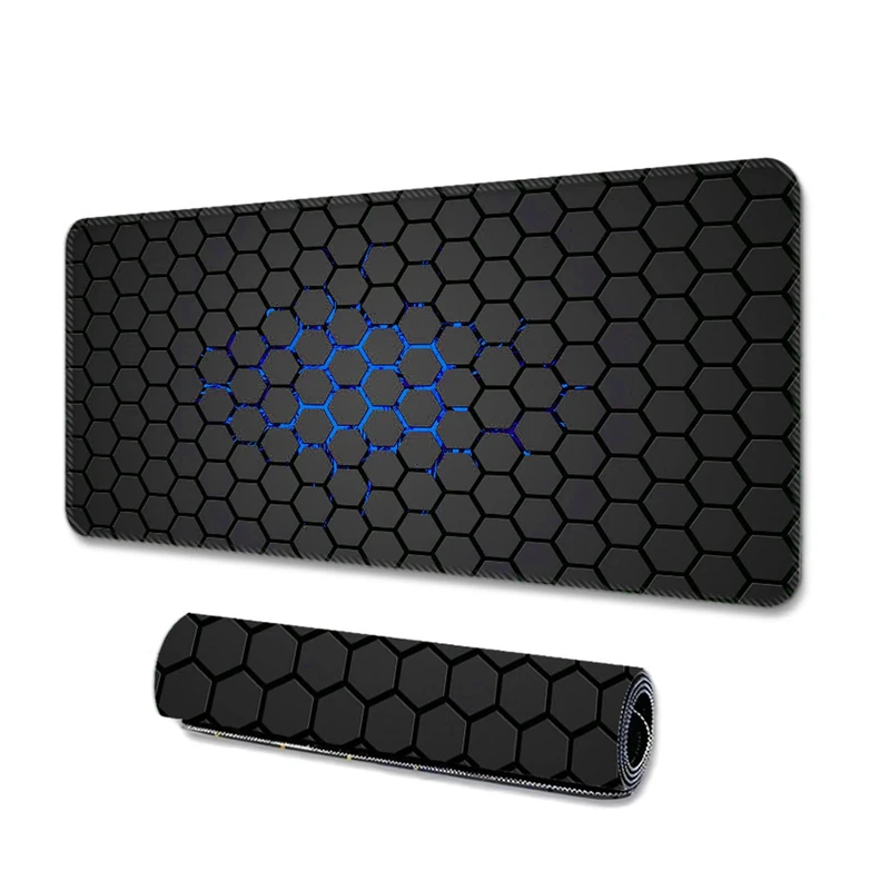 XSDSLS Gaming Mouse Mat, Large Mouse Pad 800x300 XL mousepad Anti-Fray Stitched Edges, Non-Slip Rubber Base,Keyboard Desk Pad, Improved Precision and Speed, Black (800 * 300 Blue)