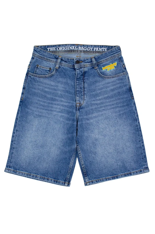 Homeboy Unisex X-Tra Baggy Vintage Shorts, Vintage Blue, 32