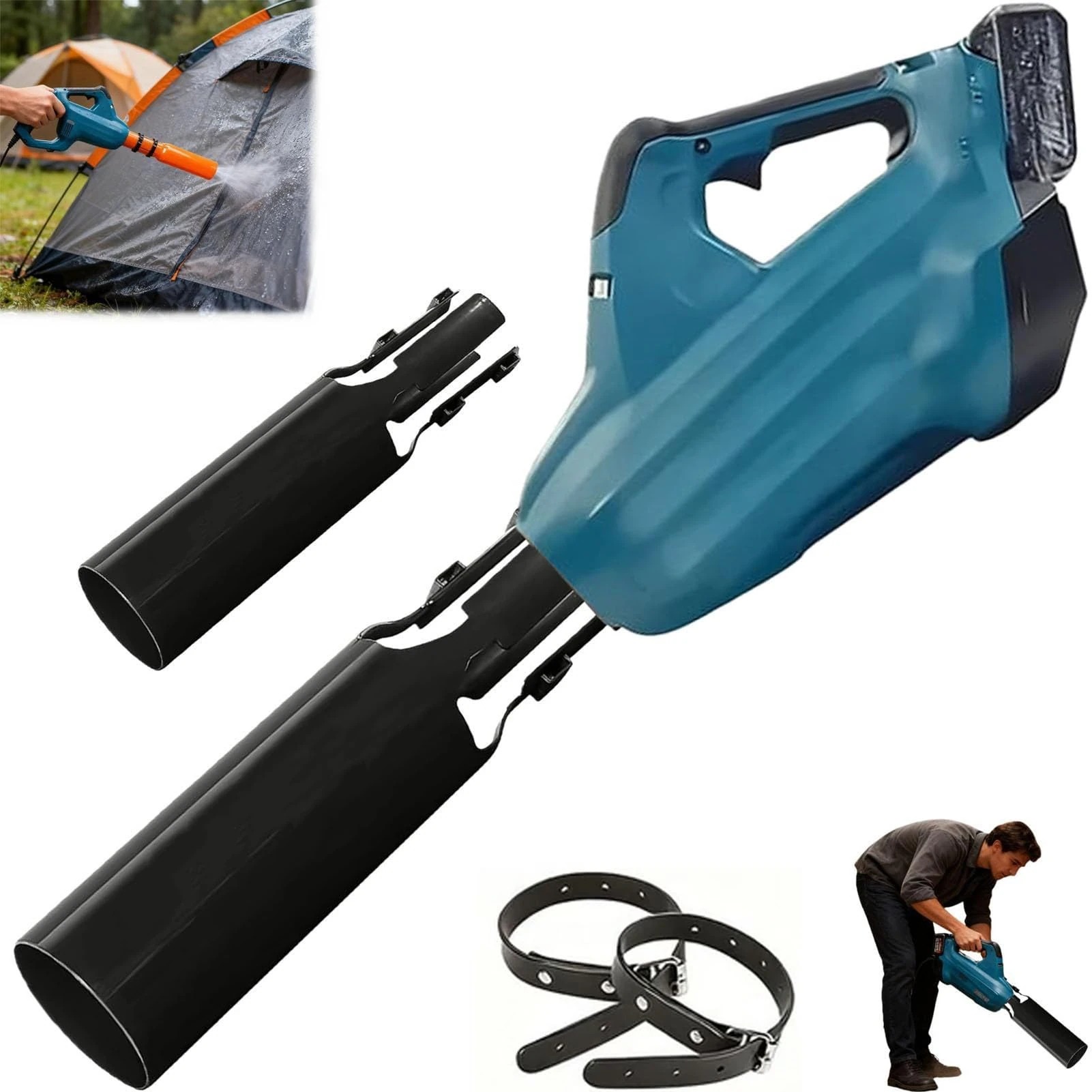 Leaf Blower Air Booster - 2026 Leaf Blower Nozzle Attachment, Turbo Nozzle Extension Boosts Speed & Power, Universal LeafBlower Nozzles Enhancer For Yard, Lawn, And Driveway Cleanup