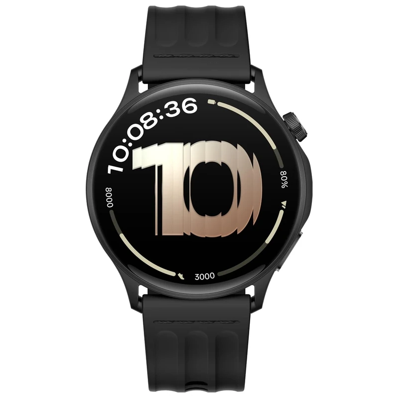 OnePlus Smartwatch 1.46" AMOLED, ECG, Dual-Band GPS L1+L5, 10-Day Battery, Sapphire Glass, 100+ Sports Modes, Bluetooth Calling, Android & iOS, 5ATM/IP68 – Black Steel, OPWWE262 EU