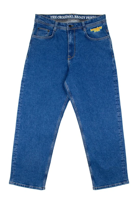 Homeboy Unisex X-Tra Baggy Denim Pants, Washed Blue, 26 L30