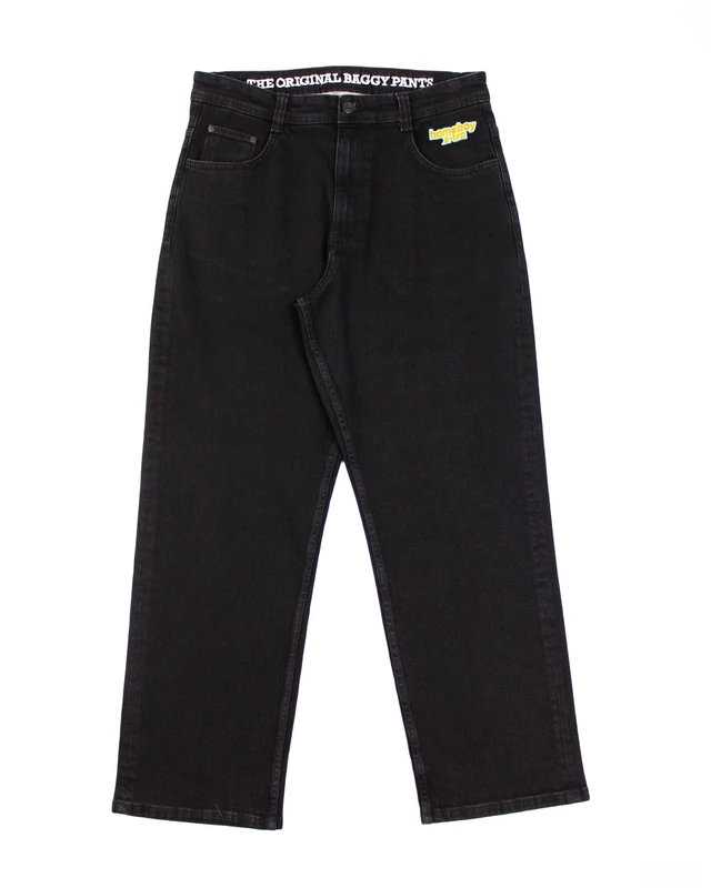 Homeboy Unisex X-Tra Baggy Denim Pants, Washed Black, 36 L34
