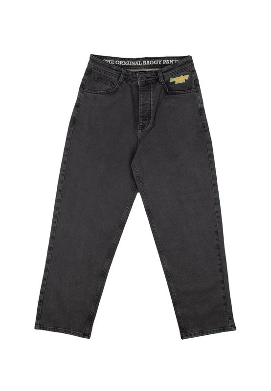 Homeboy Unisex X-Tra Baggy Denim Pants, Washed Grey, 27 L30