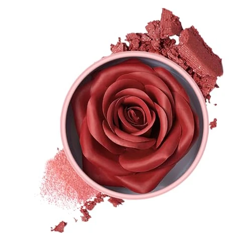Rose Blush – 3D Petal Design Natural Rouge | Long-Lasting Lightweight Buildable Blusher | for Women, Girls, Cheeks, Makeup, Parties, Gatherings, Weddings, Events, Routine