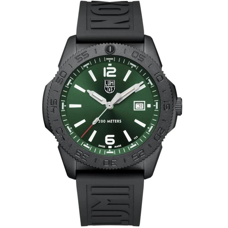 Luminox Pacific Diver Men's Diver Watch 44 mm Stainless Steel - Quartz Analogue 20 Bar, Stainless Steel Bracelet Silver, Green Dial, Date, Luminous Hands XS.3137.B - Image 1